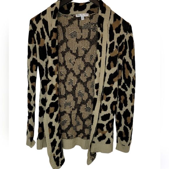 Say What? Sweaters - Say What? Animal Print Cardigan Size Medium